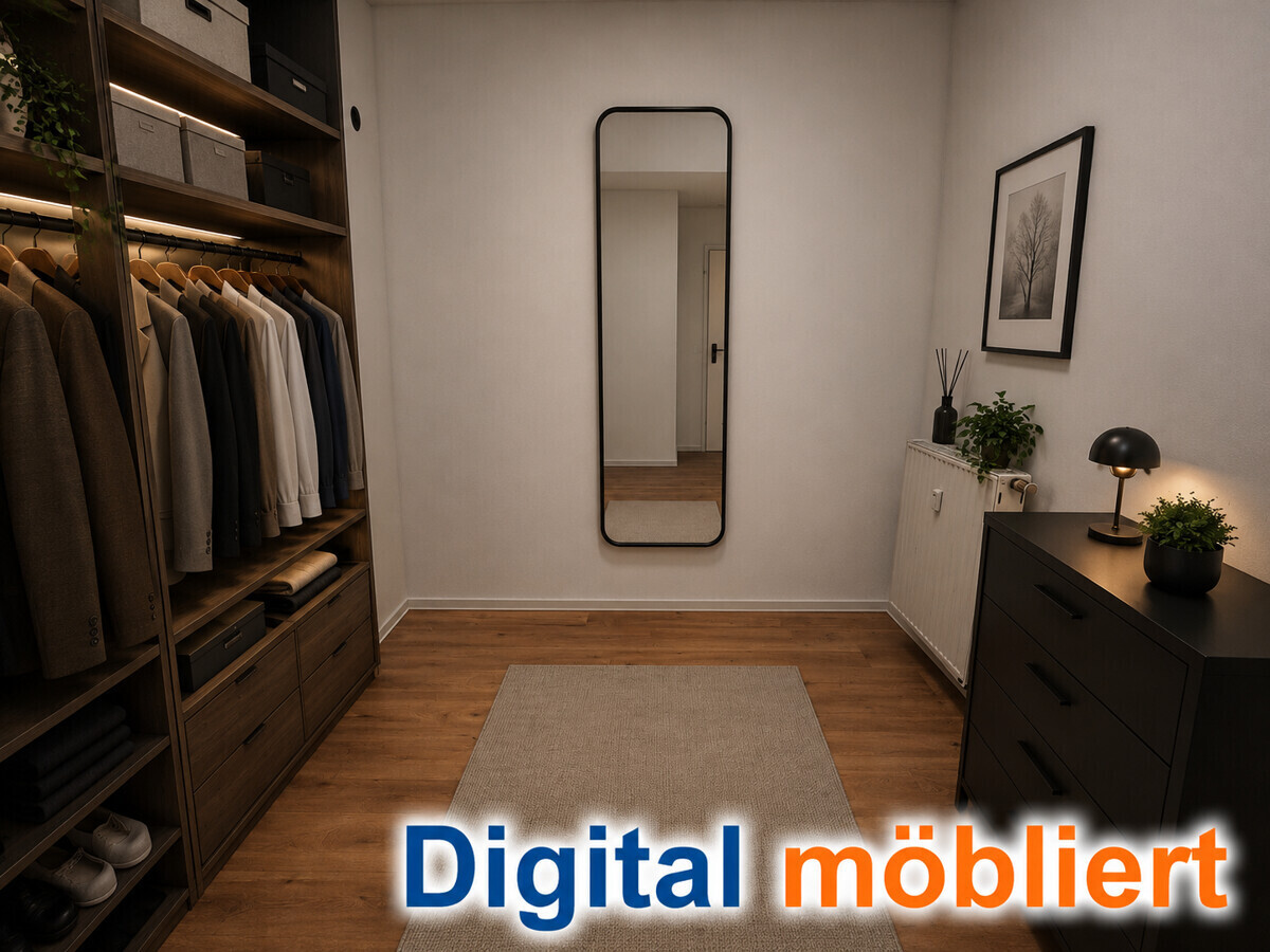 Arbeitszimmer / Garderobe Digital möbliert