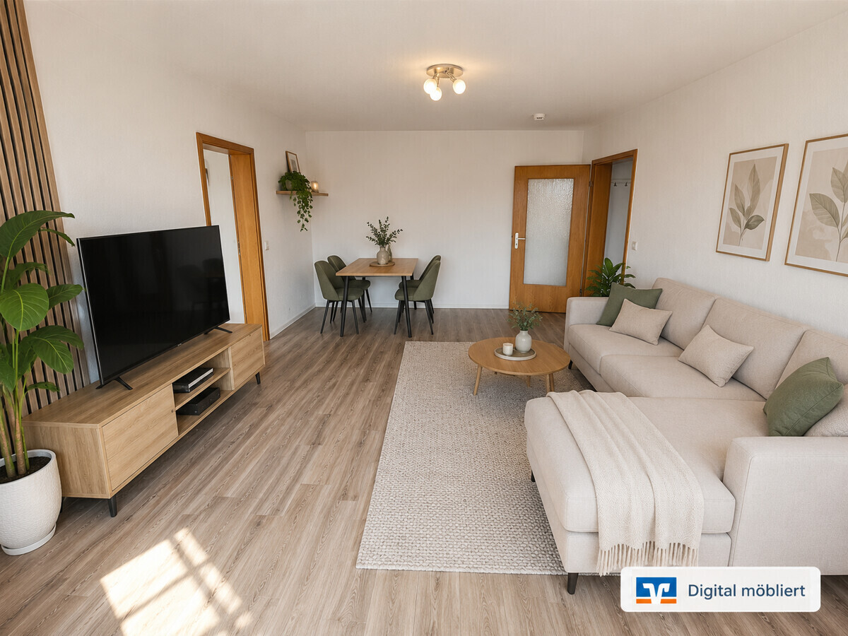 Wohnzimmer Digital möbliert