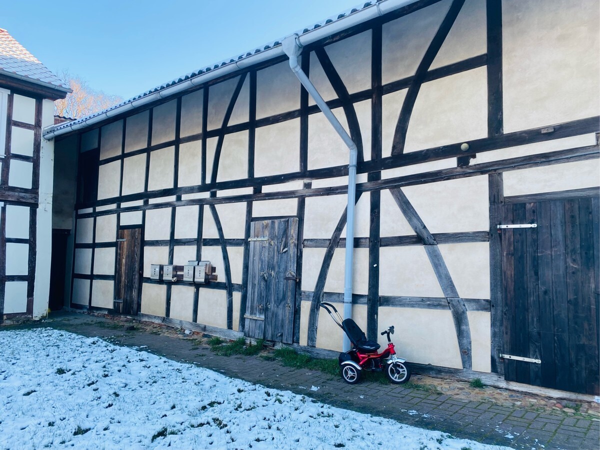 Seitenansicht vom Schuppen 