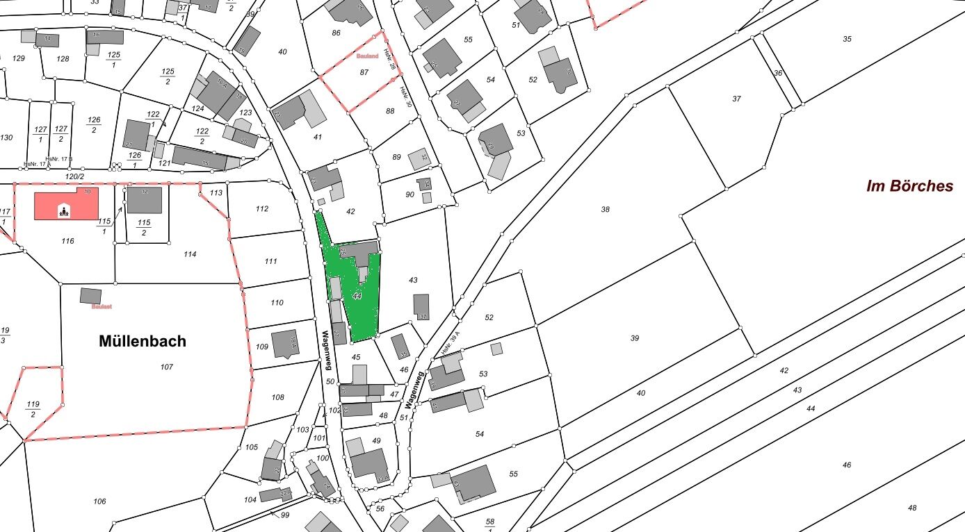 Wagenweg Müllenbach Lageplan groß
