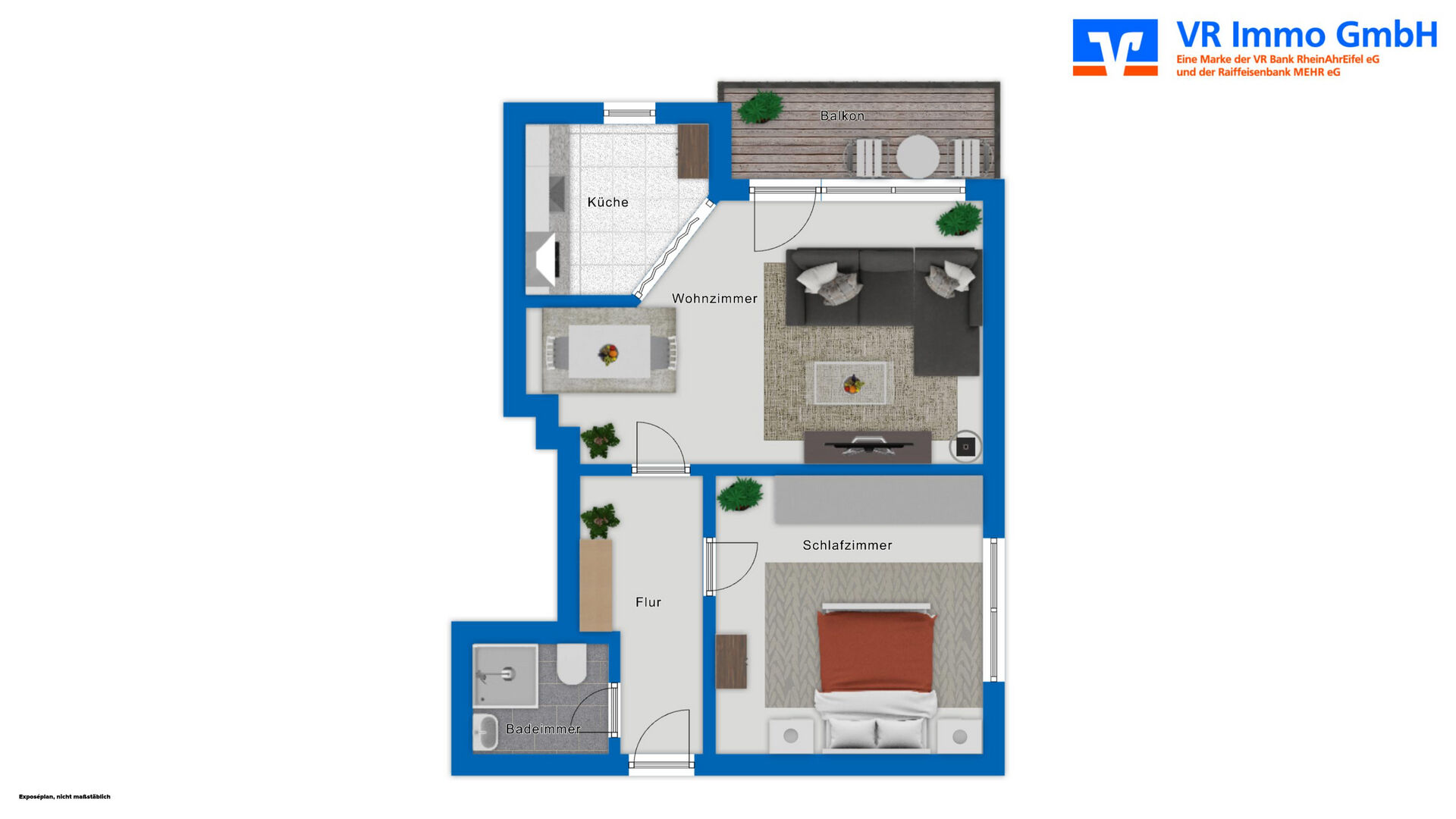 Grundriss Wohnung 1. OG