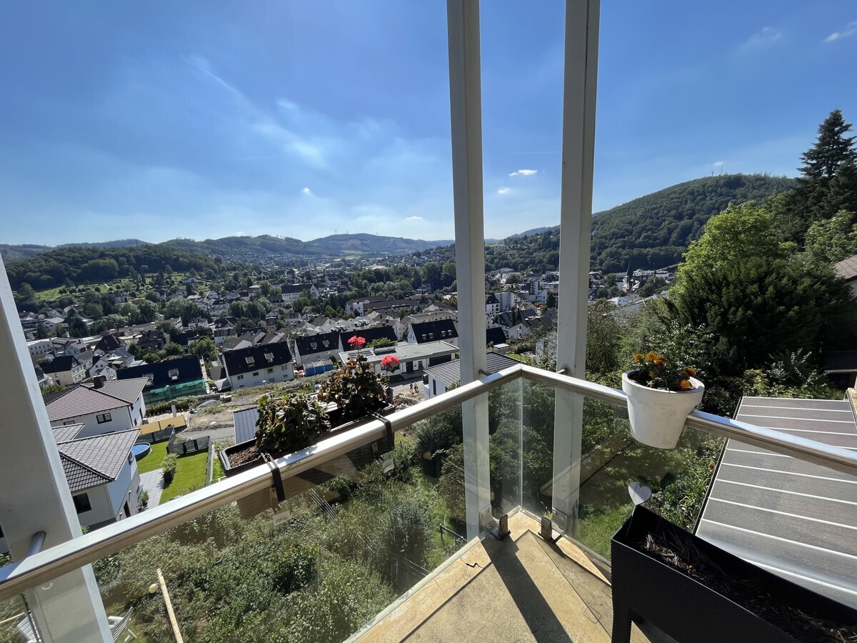 Der Ausblick vom Balkon
