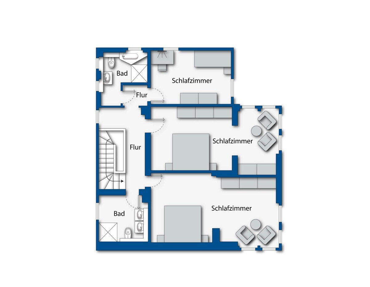 Grundriss Obergeschoss 