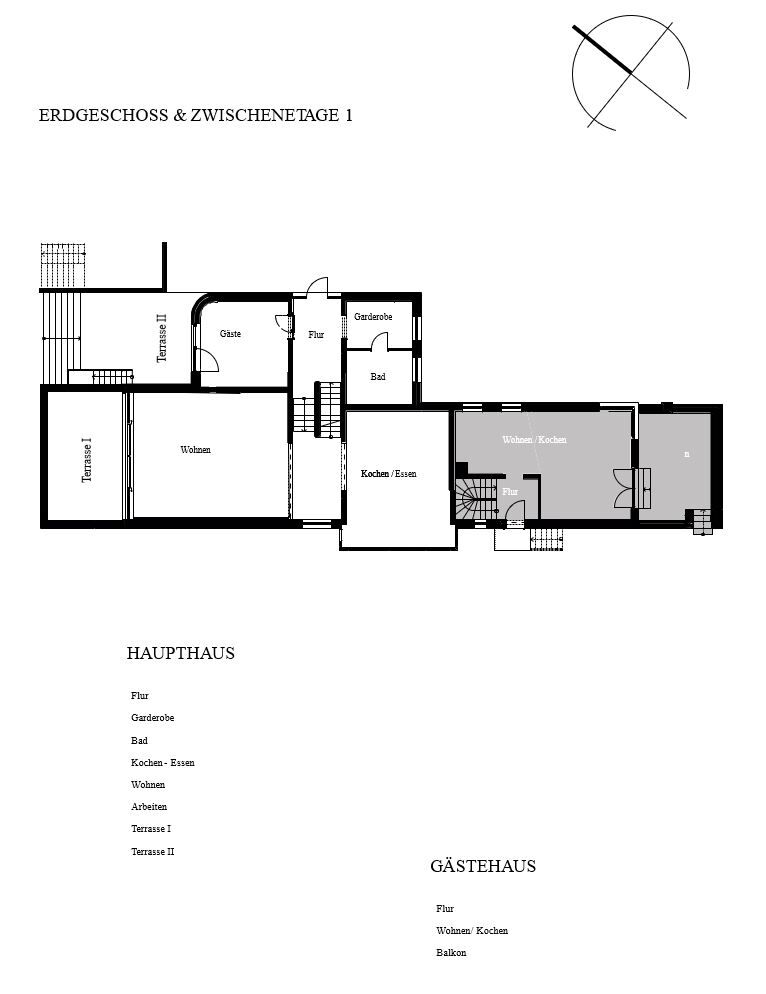 Erdgeschoss & Zwischenetage 1