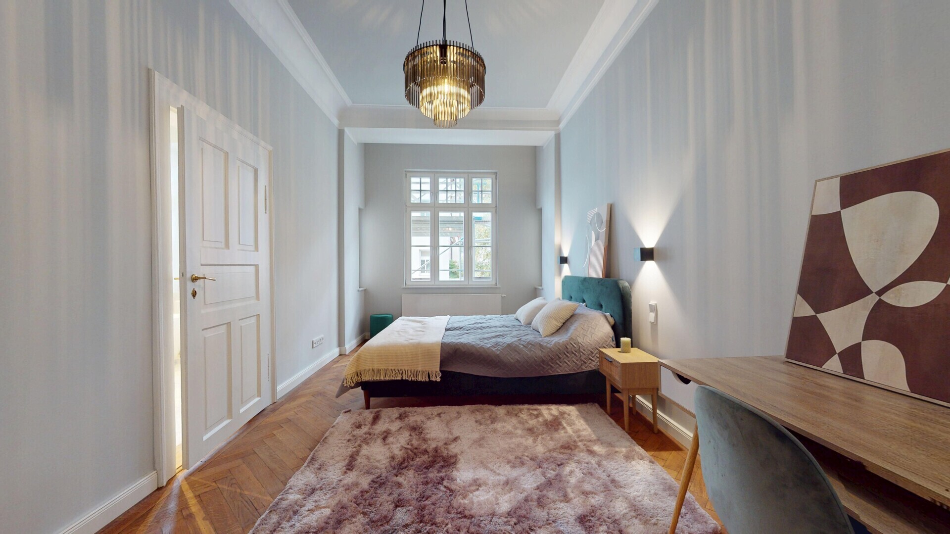 Schlafzimmer 1 mit Bad en Suite 