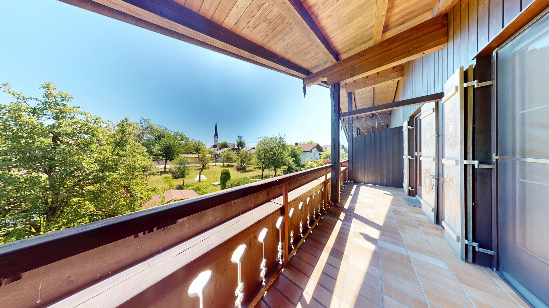 Blick vom Balkon