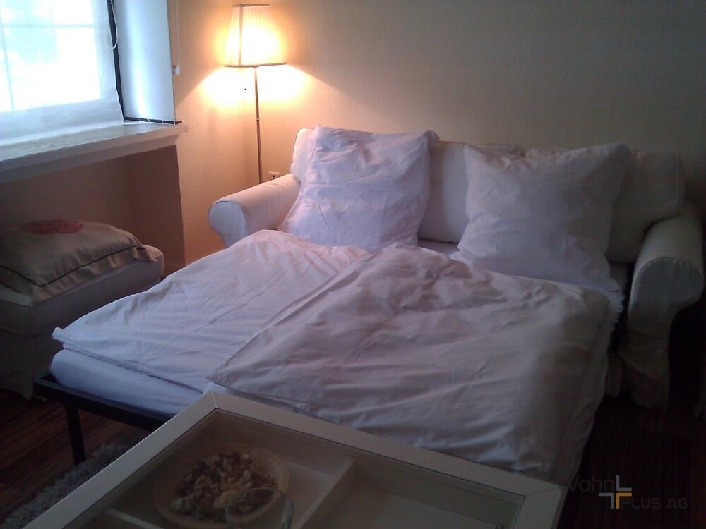 ausgeklappte Schlafcouch