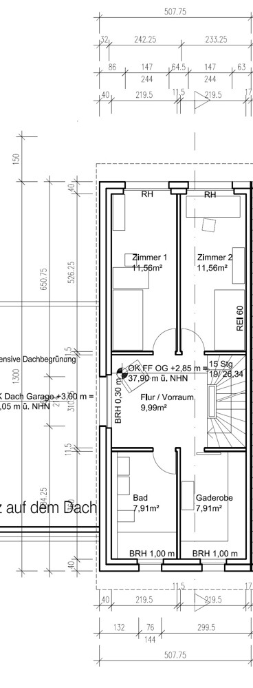 Gestaltungsidee Obergeschoss