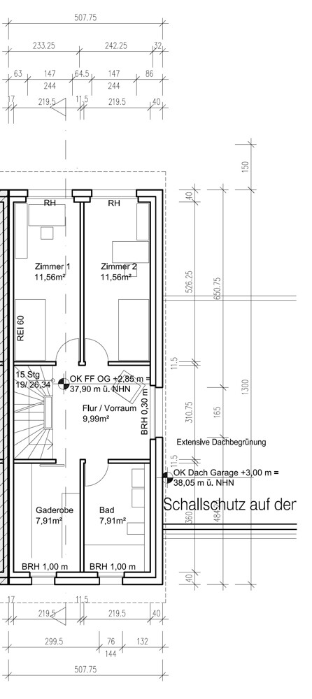 Gestaltungsidee Obergeschoss