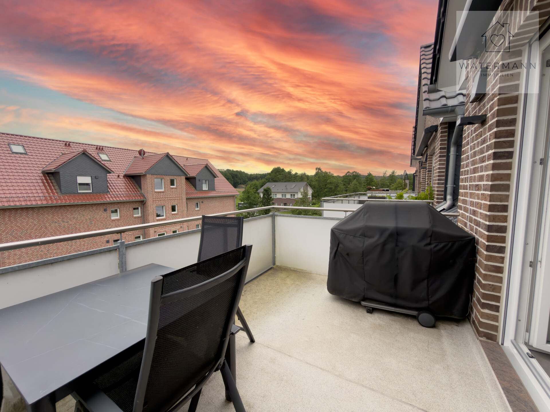 Balkon - Blick zum Wald