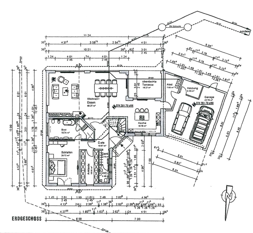 3088 Grundriss Wohnhaus EG