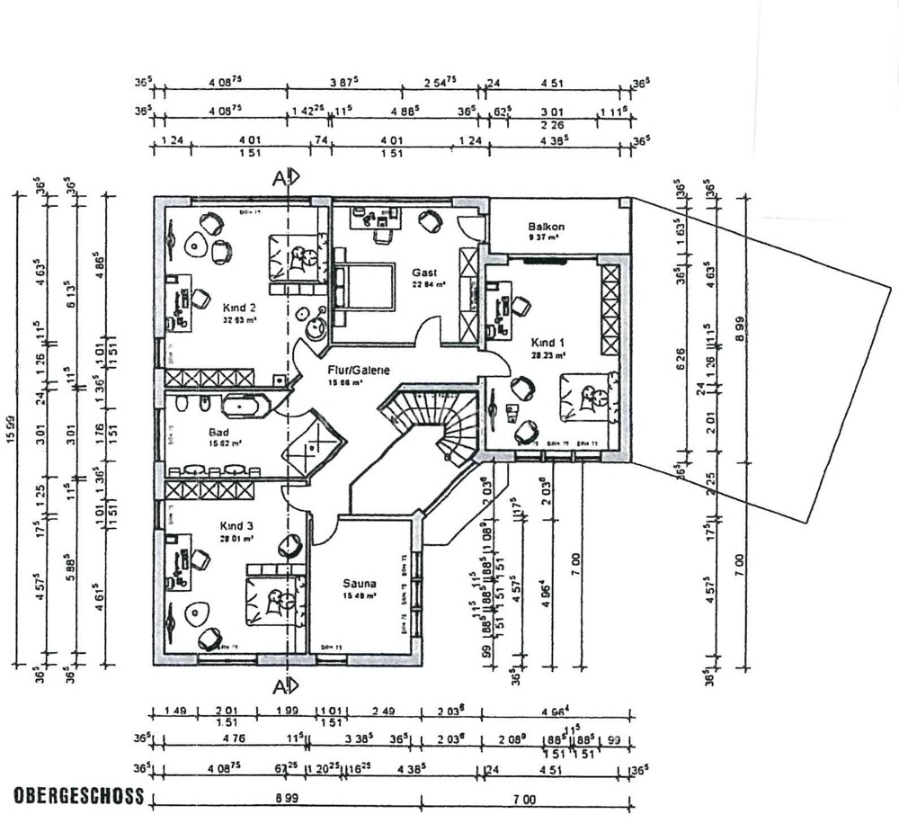 3088 Grundriss Wohnhaus OG