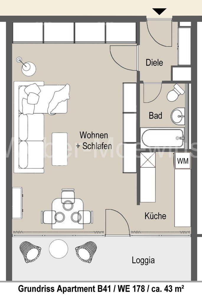 3422 Grundriss B41 WE 178