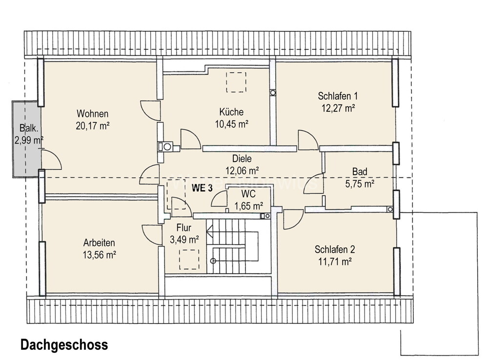 3476 Grundriss Dachgeschoss