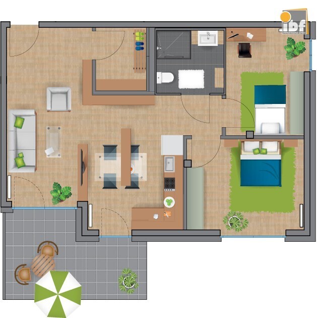 Grundriss WE 27 Haus 2.3 Alsdorf am Weiher