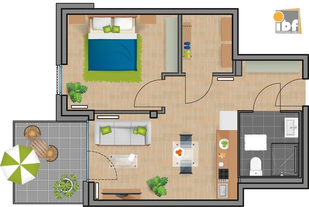 Grundriss WE 5 Haus 2.1 Alsdorf am Weiher