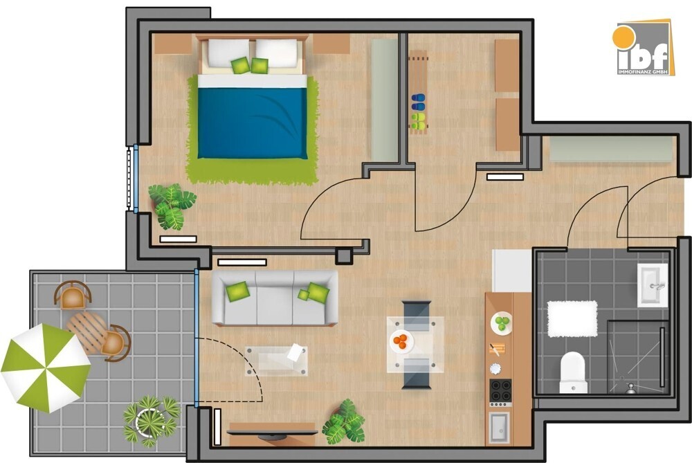 Grundriss WE 5 Haus 3.1 Alsdorf am Weiher