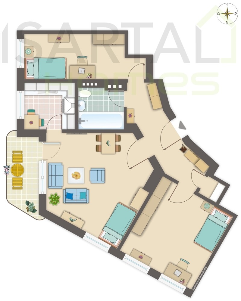 Grundriss (Achtung Dusche statt Wanne)