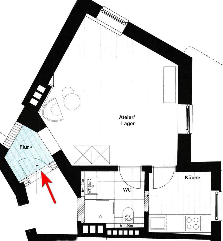 Grundriss Atelier Souterain