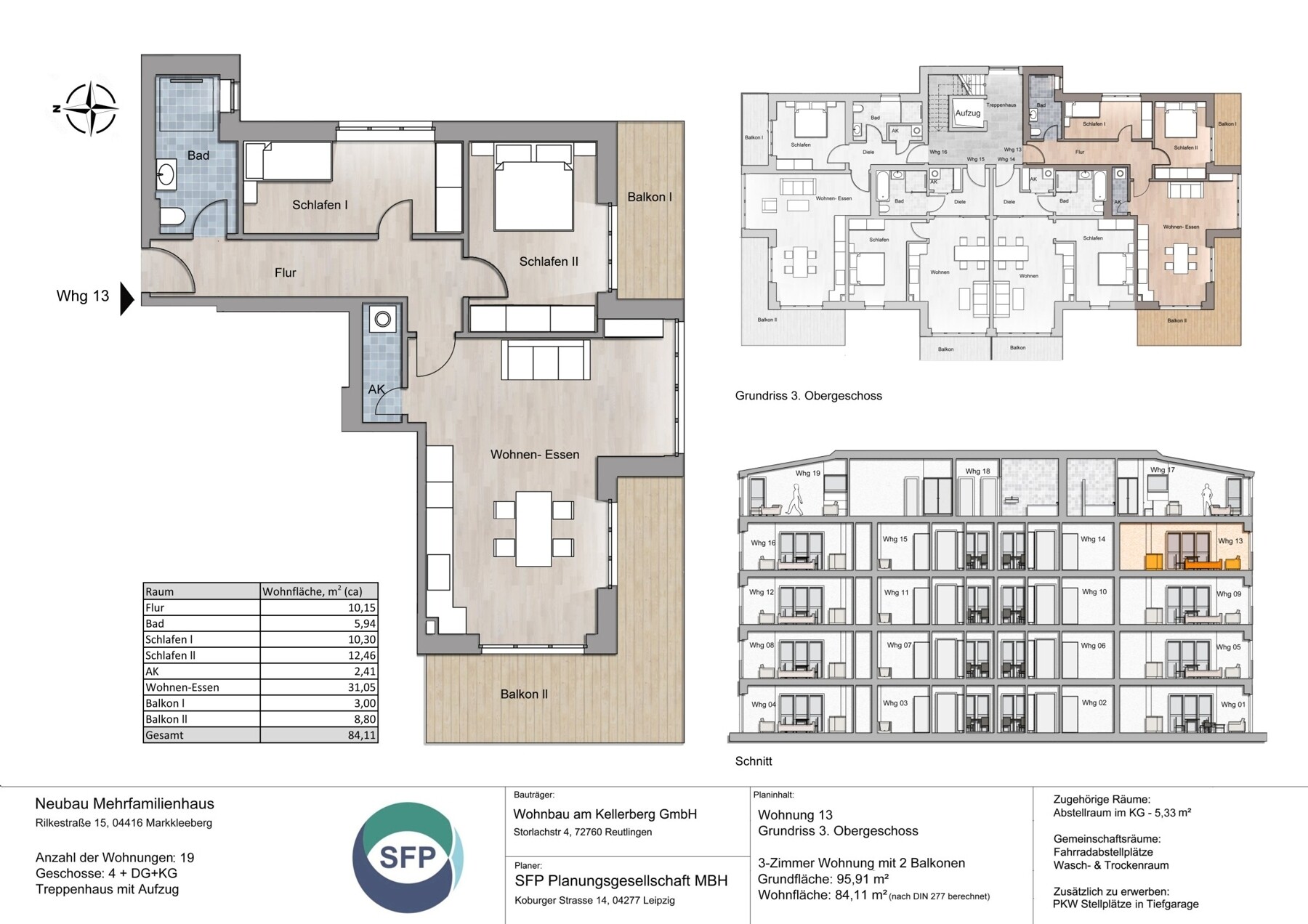Grundriss Whg 13
