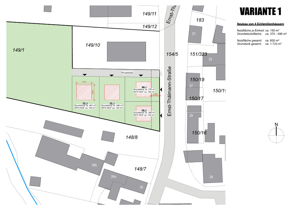 Variante 1 - 4 EFH 