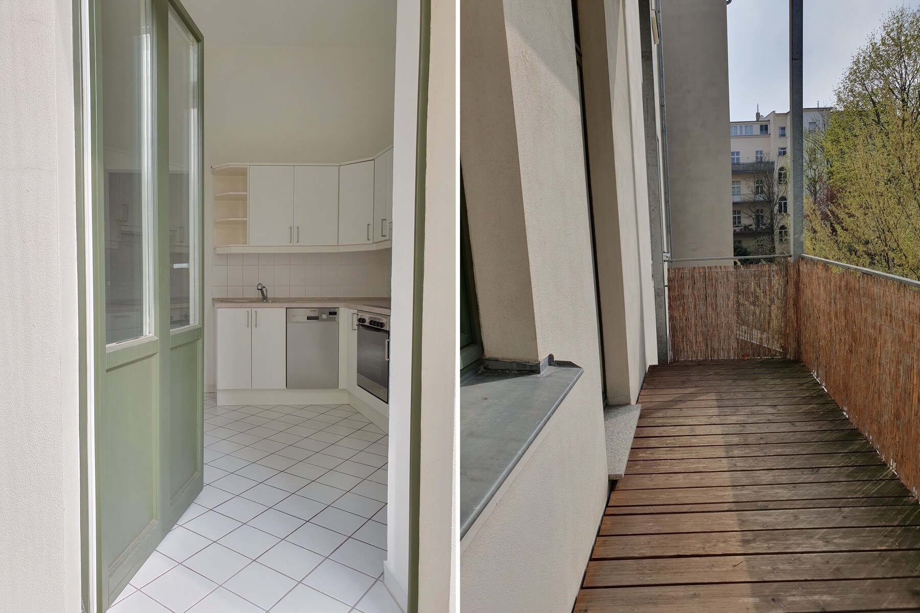 Balkon und Küche