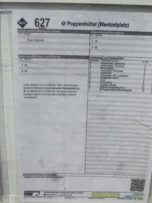 Busverbindung nach Poppenbüttel