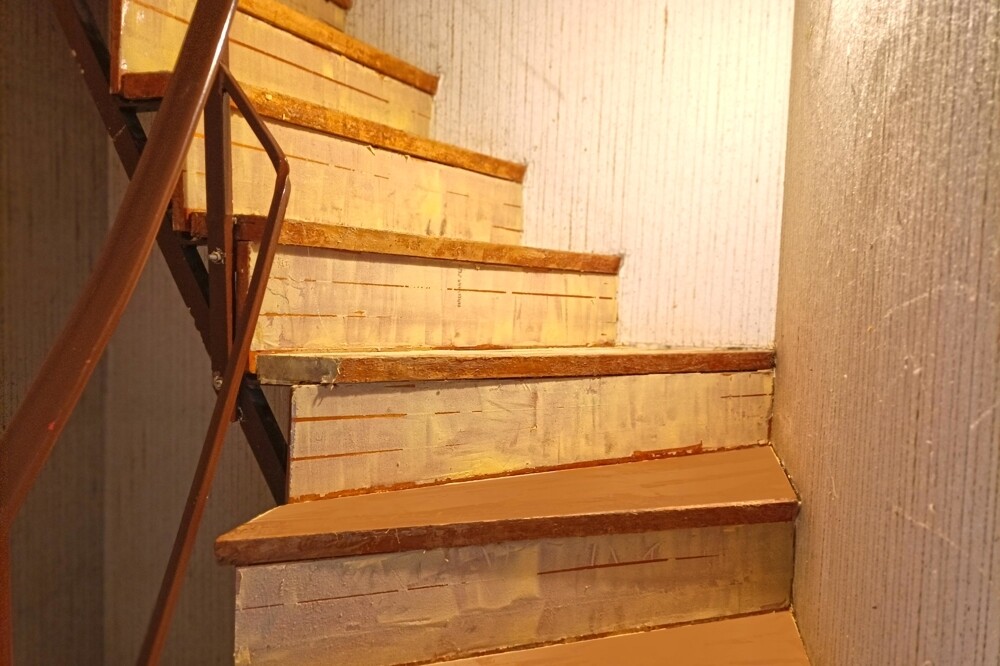 Treppe zum Dachgeschoss
