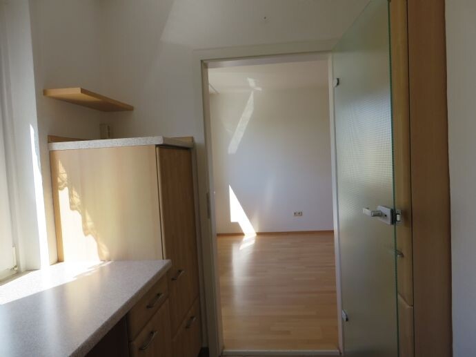 Küche mit Blick zum Wohnbereich