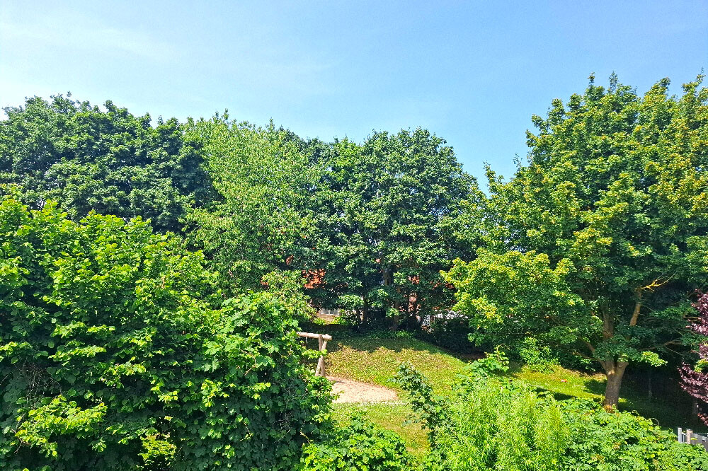 Blick zum Spielplatz
