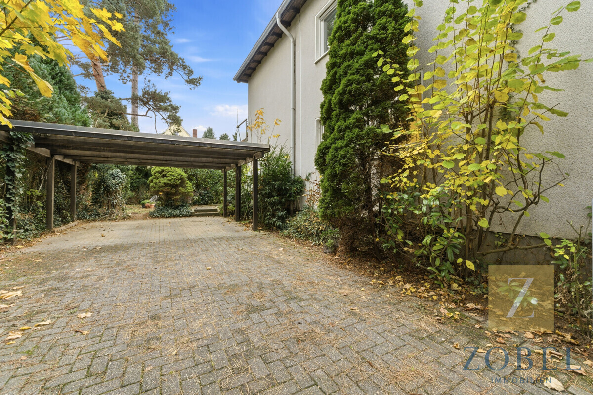 Zufahrt und Doppelcarport