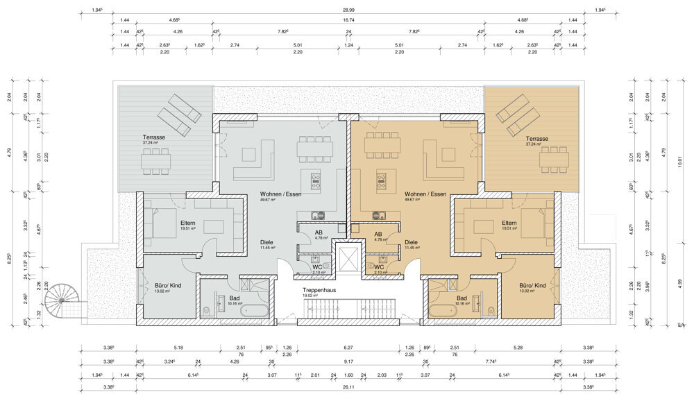 Grundriss Optima_Dachgeschoss_gefärbt