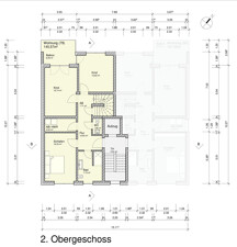 Aurea Grundriss Wohnung 4 (2.OG) bemaßt