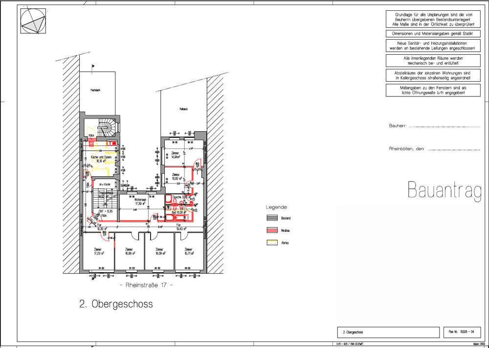 Bauantrag 2. Obergeschoss