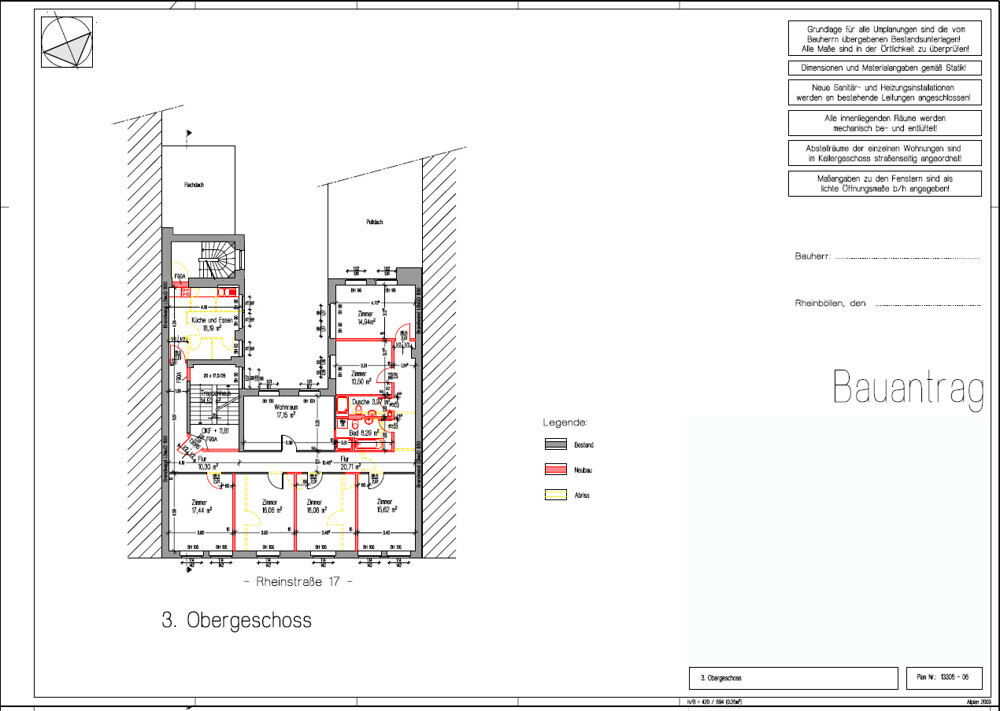 Bauantrag 3. Obergeschoss