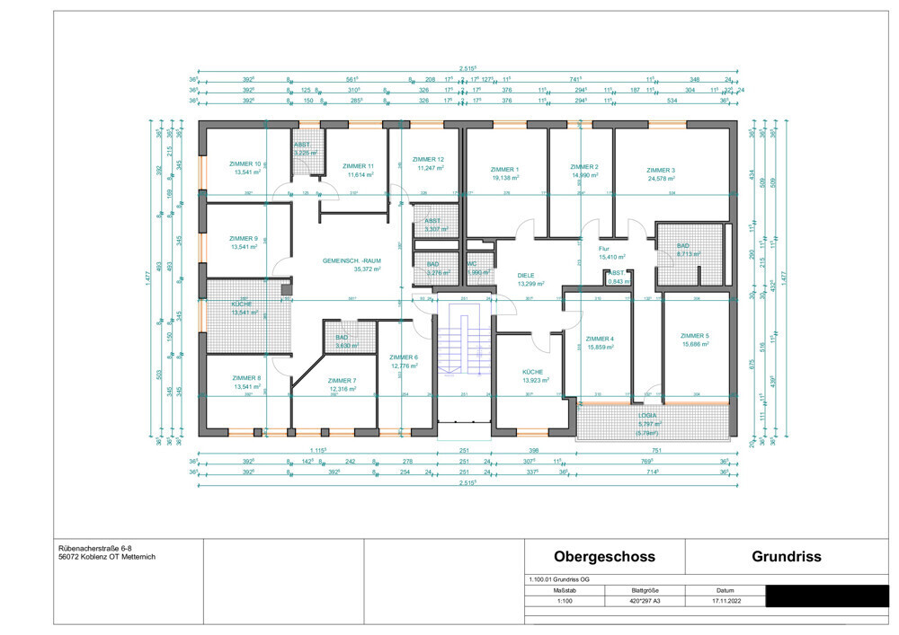 Grundriss 1. Obergeschoss