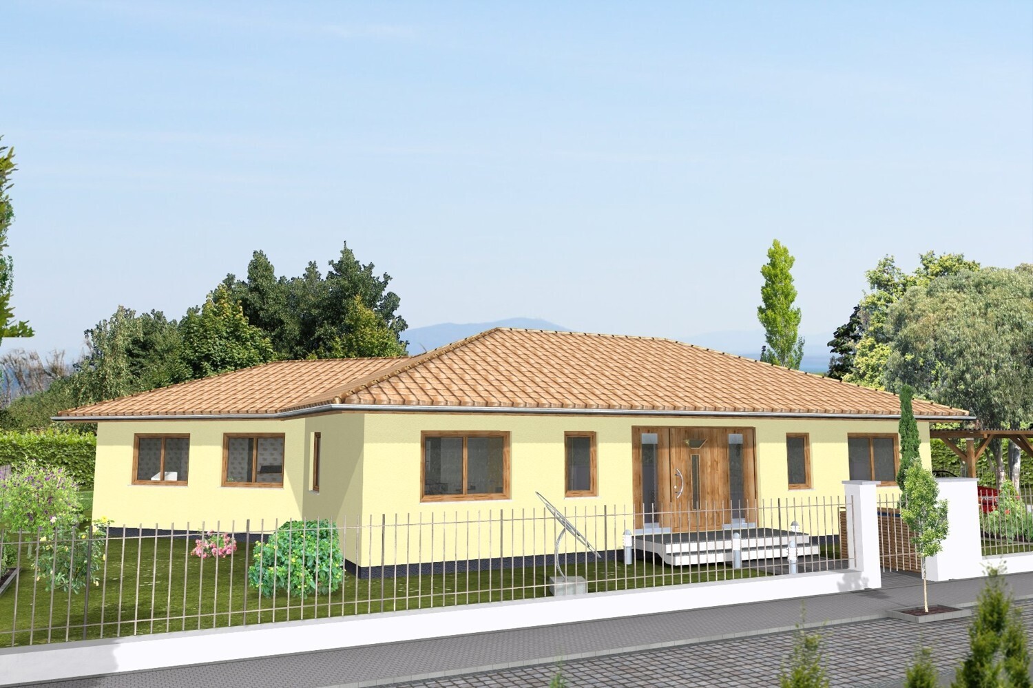 Bungalow_schrägwinklig_mediterran_1_Eingang