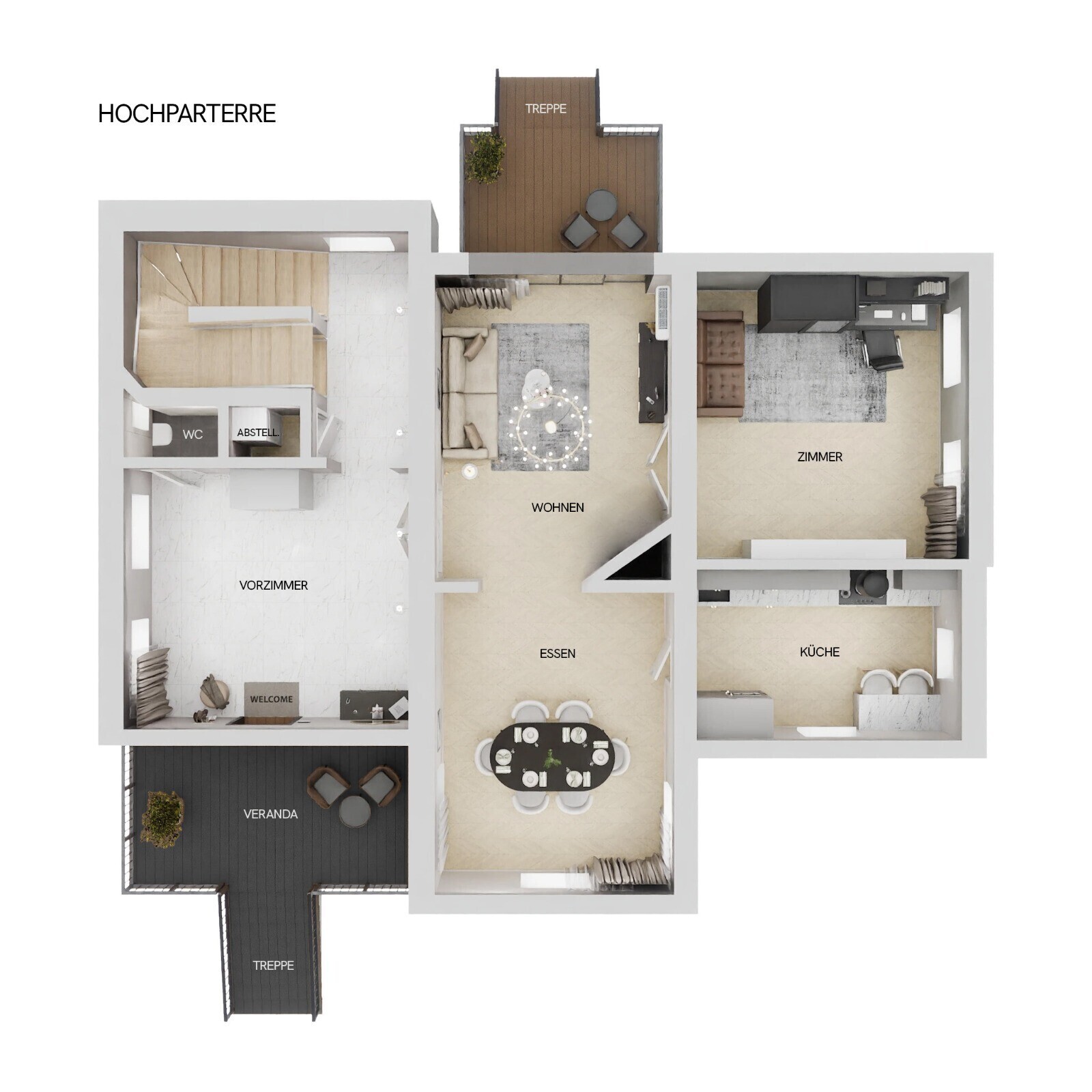 Villa Weidling Hochparterre Plan