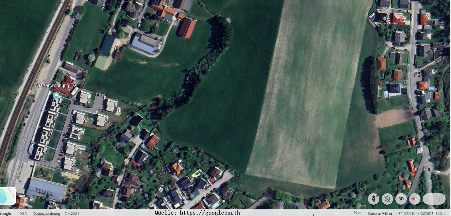 Lage Wohnblock Garten