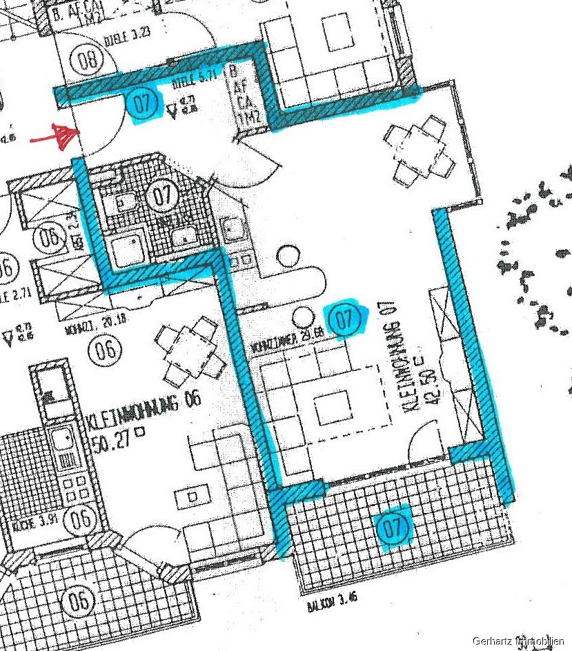 Grundriss Wohnung 7