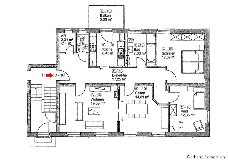 Grundriss Whg. C10