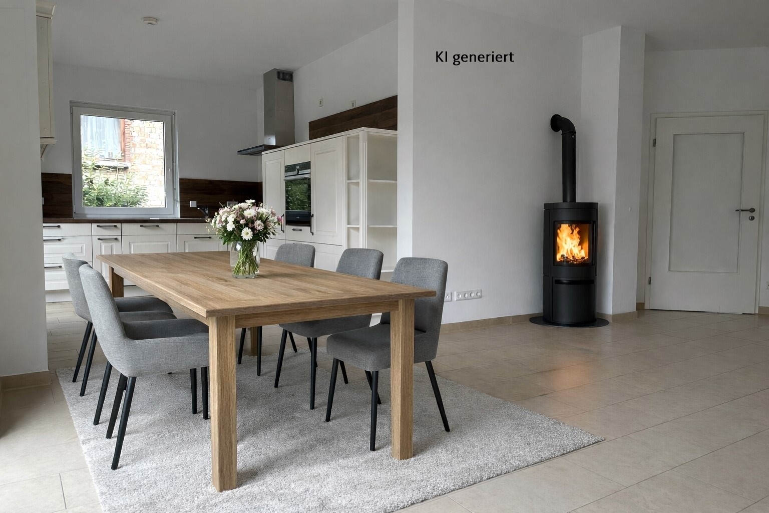 Essen / Kamin KI generiert