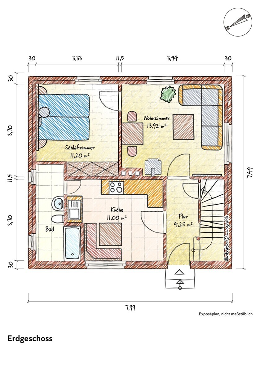 Grundriss Vorderhaus EG