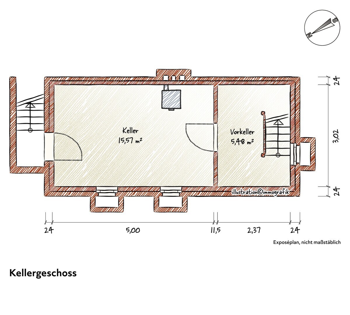 Grundriss Vorderhaus KG