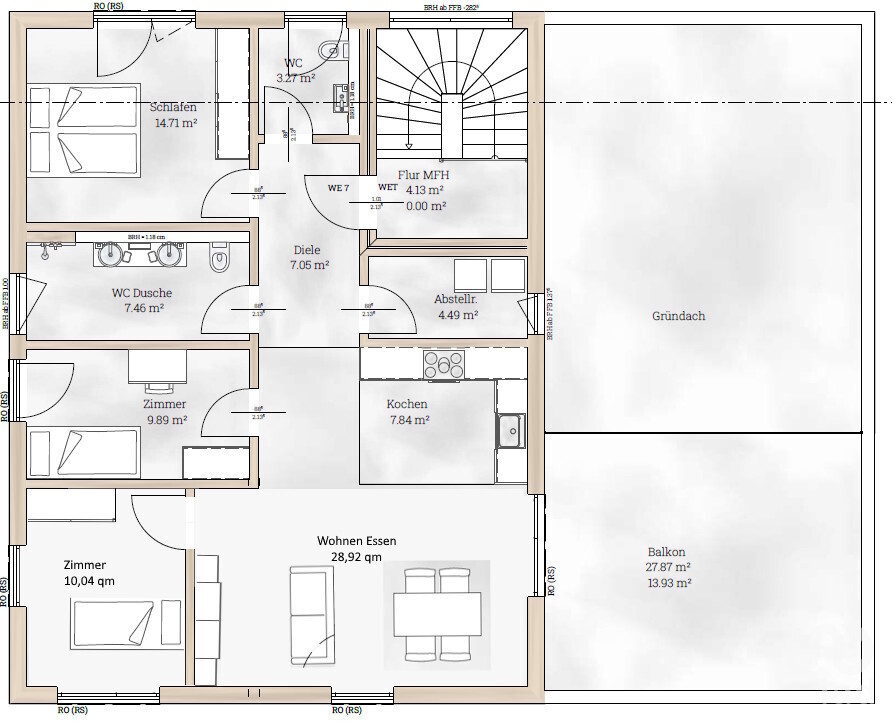 Penthouse Kehl 4-Zimmer Variante