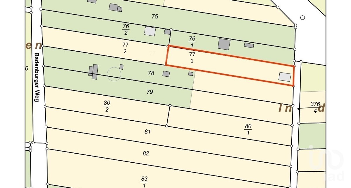 Lageplan geteilt