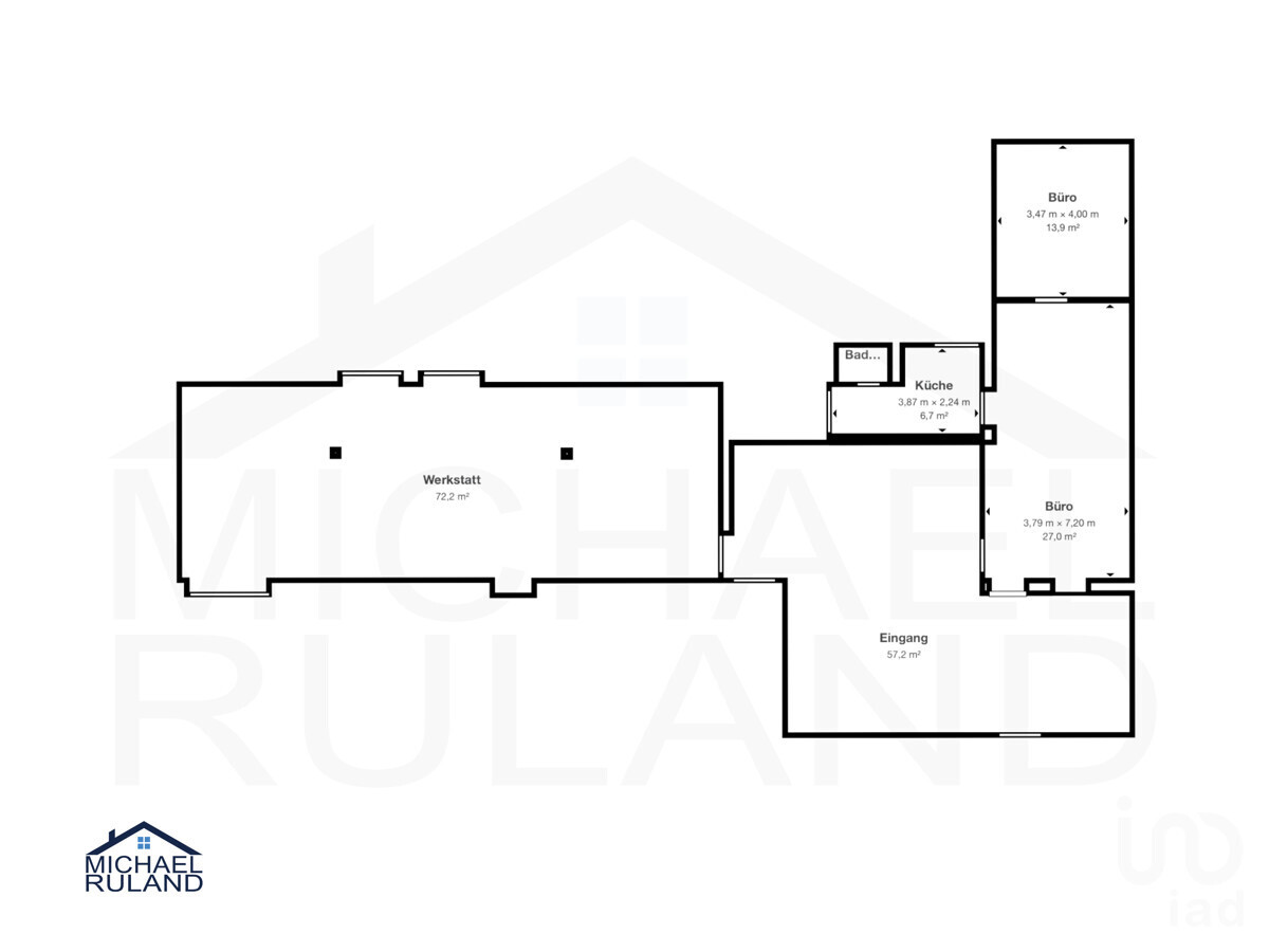 Grundriss Büro mit Lager in Viersen