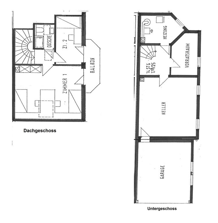 Dachgeschoss+Untergeschoss