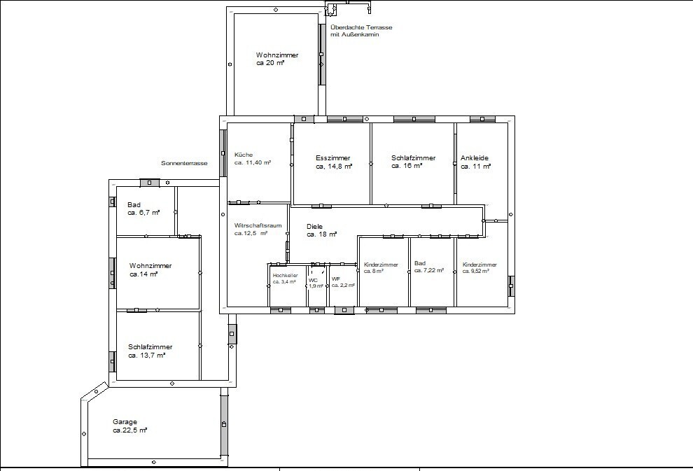 Grundriss Haupthaus und Einliegerwohnung