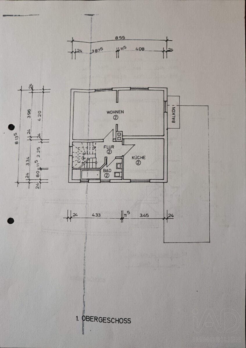 Grundriss 1. OG Whg. 2